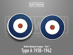 Kitsworld SAV Sticker - British National Insignia -  Type A 1938-1942 